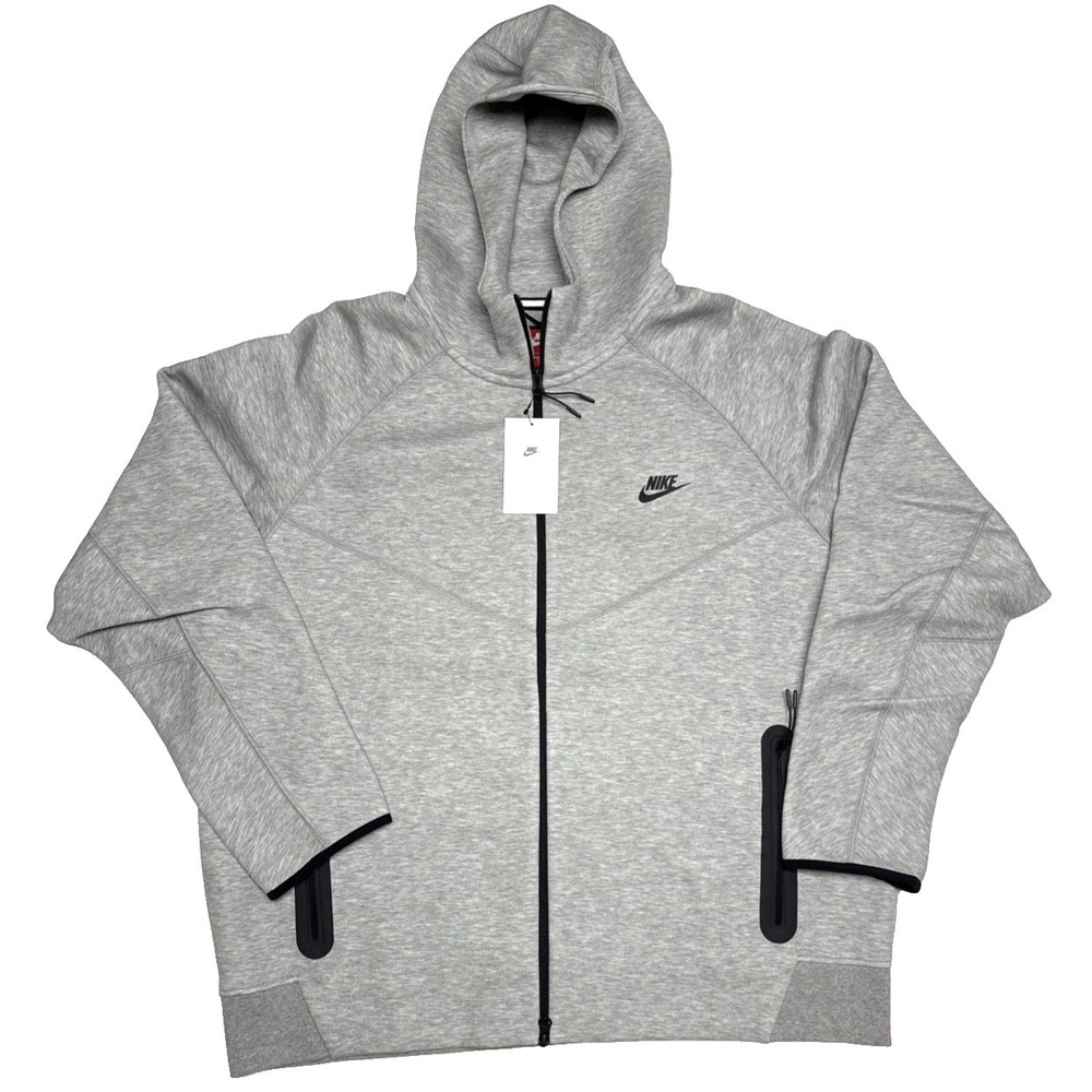 Nike Sportswear Tech Fleece Full-Zip Hoodie Grey Mens Size XXL
